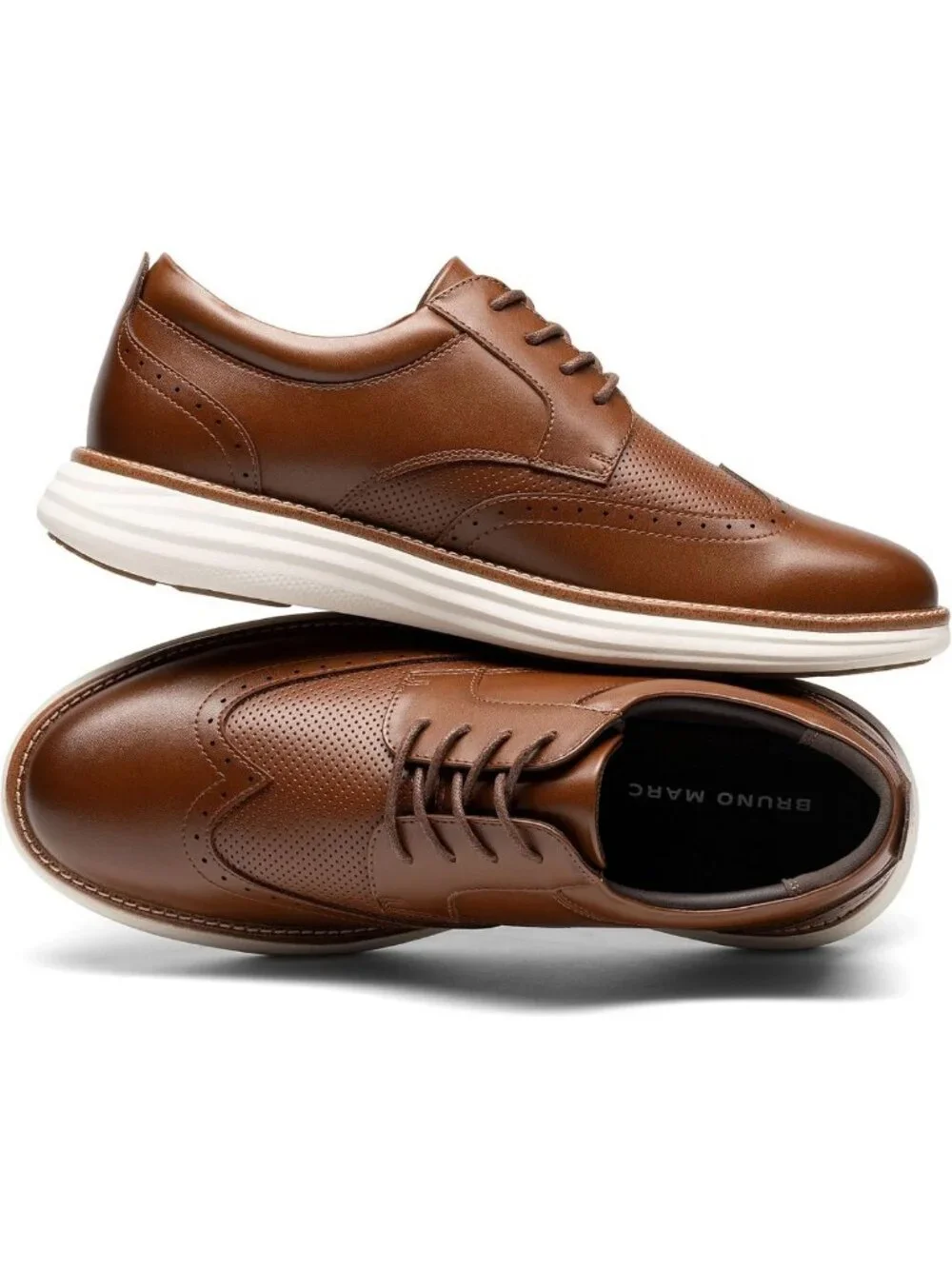 Stylish Men's Casual Wingtip Brogue Dress Sneakers - Comfortable & Versatile
